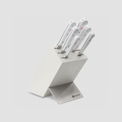 Набор кухонных ножей 6 штук в деревянной подставке, серия Classic, WUESTHOF, Германия, Classic White
